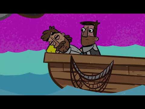 Jesús en la barca, en medio de la tormenta