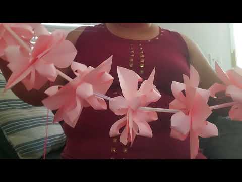 Guías de flores de papel para boda