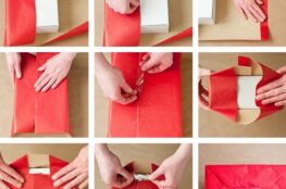 como-envolver-regalos-con-hojas-de-colores
