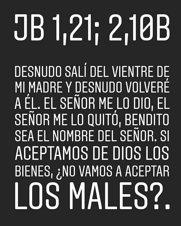 Dios me lo dio, Dios me lo quitó