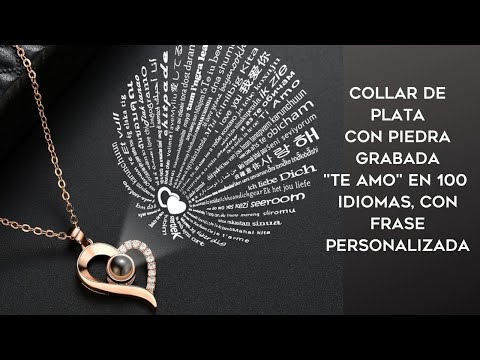 Collar que dice te amo en 100 idiomas