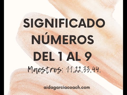 Significado de los números del 1 al 9