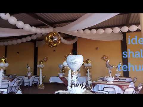 Decoración de iglesia para boda con globos