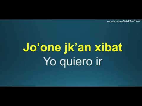 Palabras en tzotzil, con su traducción al español