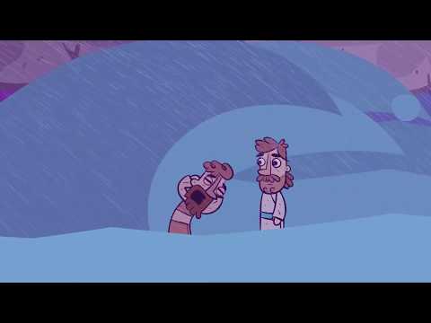 Jesús camina sobre las aguas, para niños