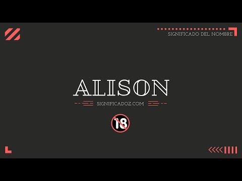 Qué significa Allison en la Biblia